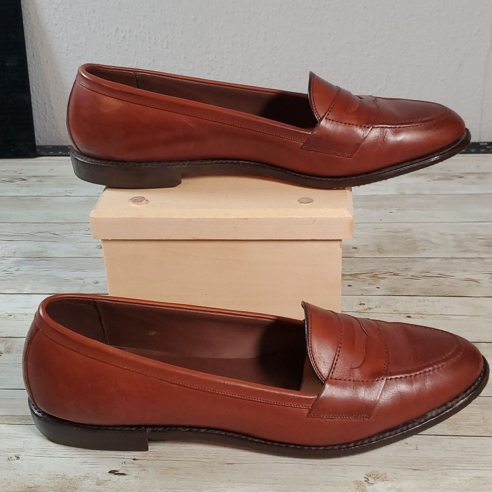 Allen Edmonds Women's Brookline Loafers Cognac Brown Size 10B Ladies Loafers